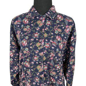 VINTAGE 90s Lady Foot Locker Floral Long Sleeve Blouse